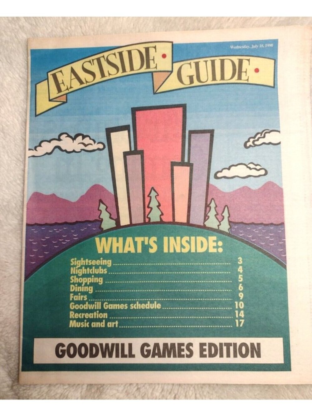 Eastside Guide Newspaper Goodwill Games Edition July 18, 1990 Fairs Dining Sight